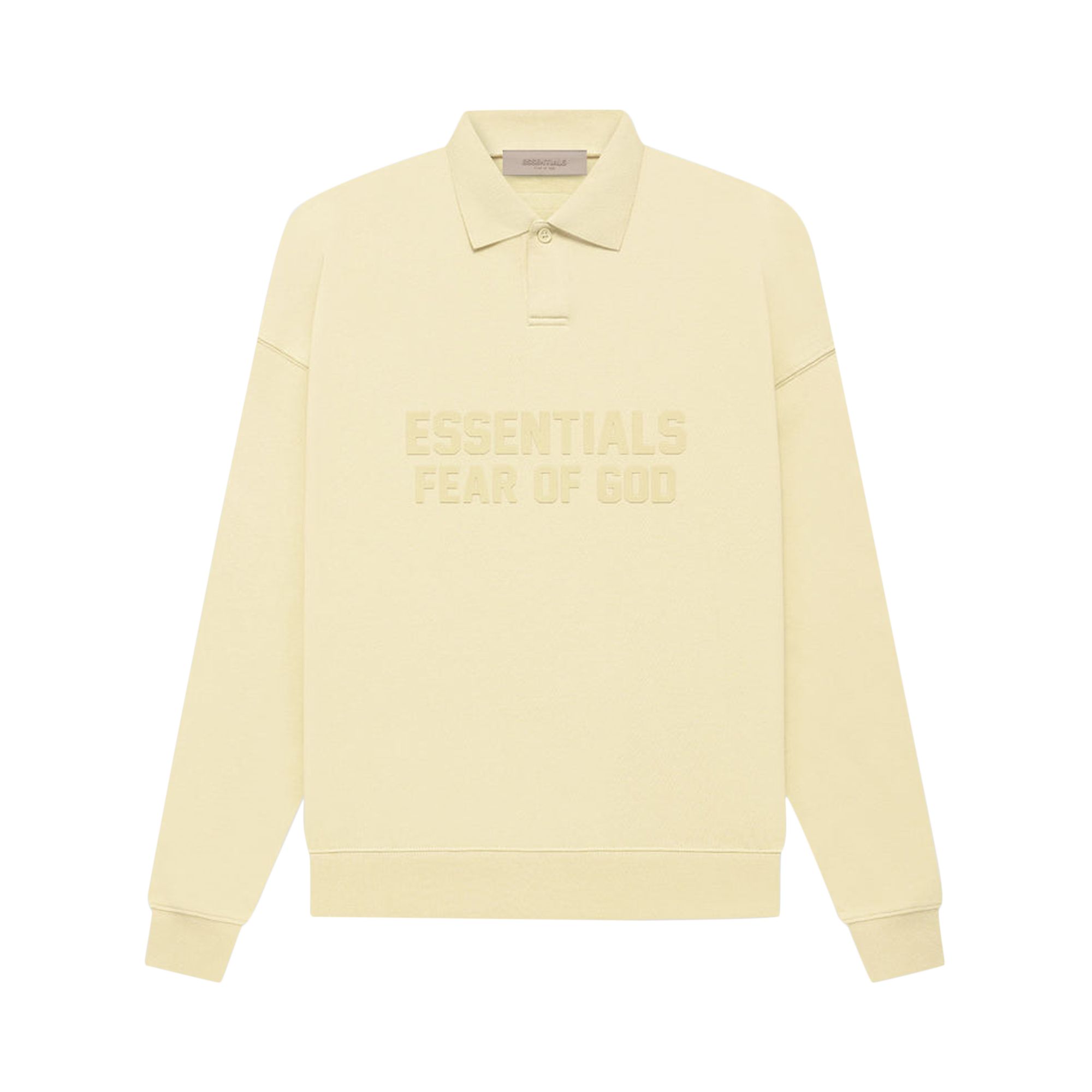 Pre-owned Essentials Fear Of God Long-sleeve Polo 'canary' | Cream | Women's Size S In White