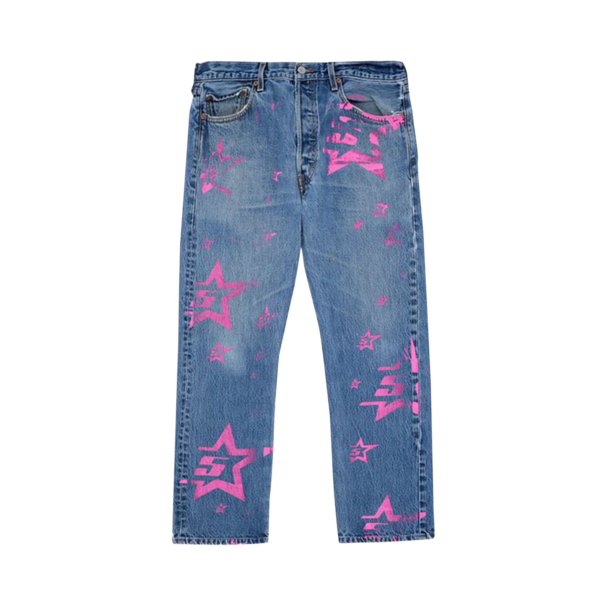 Pre-owned Sp5der 5star Vintage Jean 'indigo' In Blue