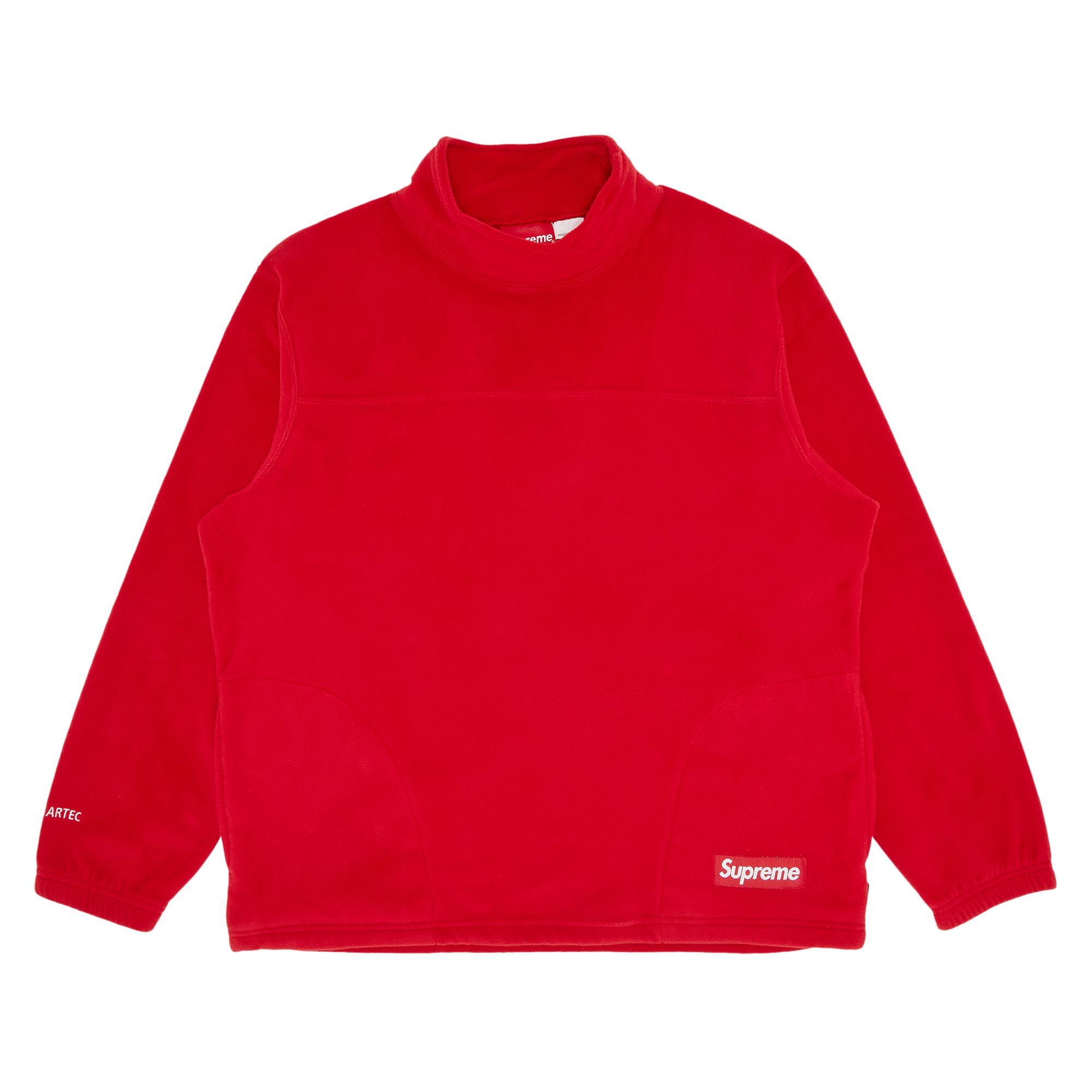 SUPREME SUPREME X POLARTEC MOCK NECK PULLOVER 'RED'