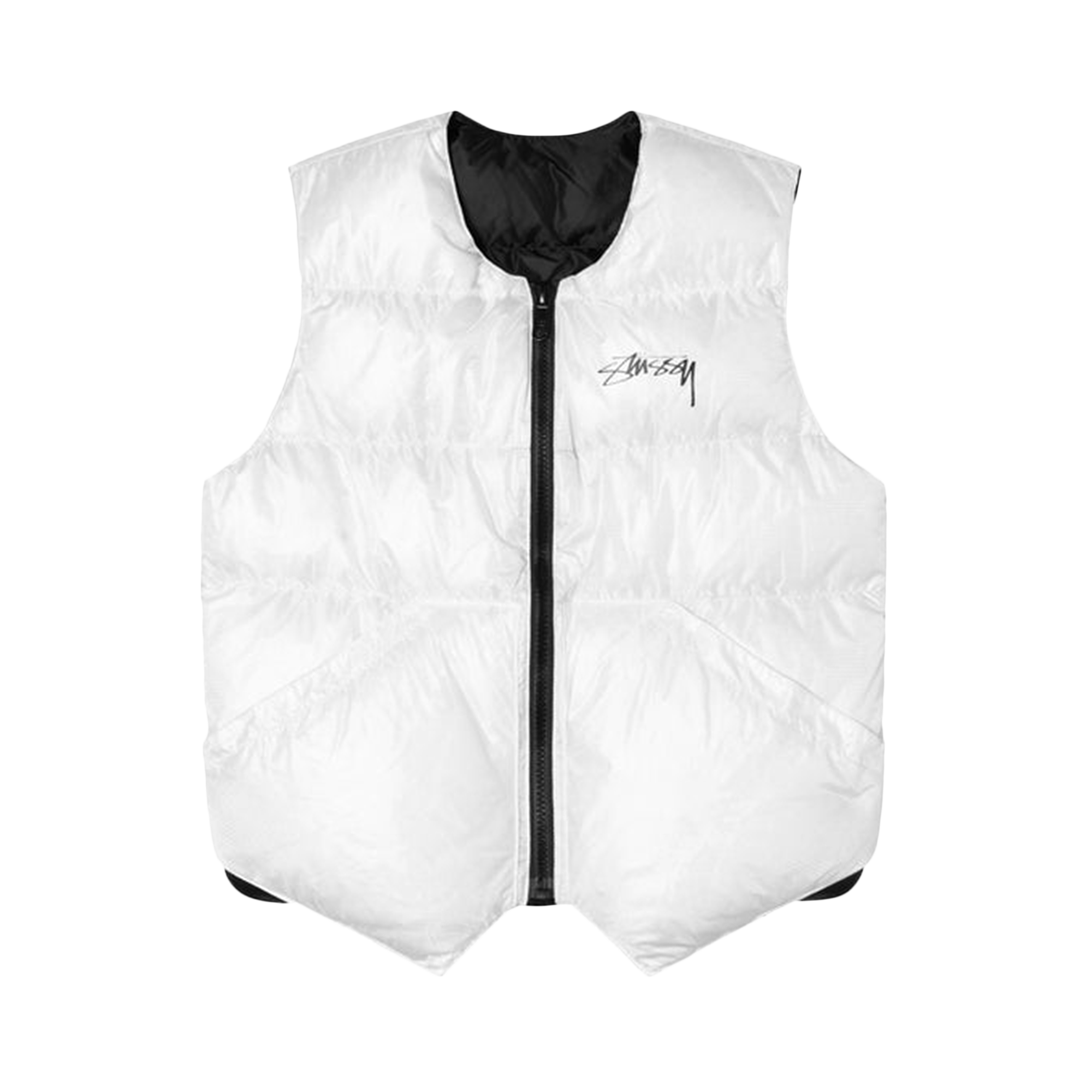 Pre-owned Stussy X Our Legacy X Crescent Down Works Reversible Vest 'white'