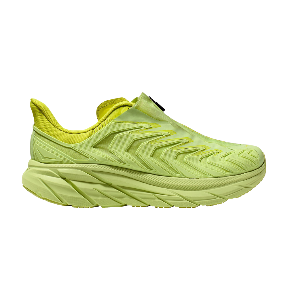Pre-owned Hoka One One Project Clifton 'butterfly' In Yellow