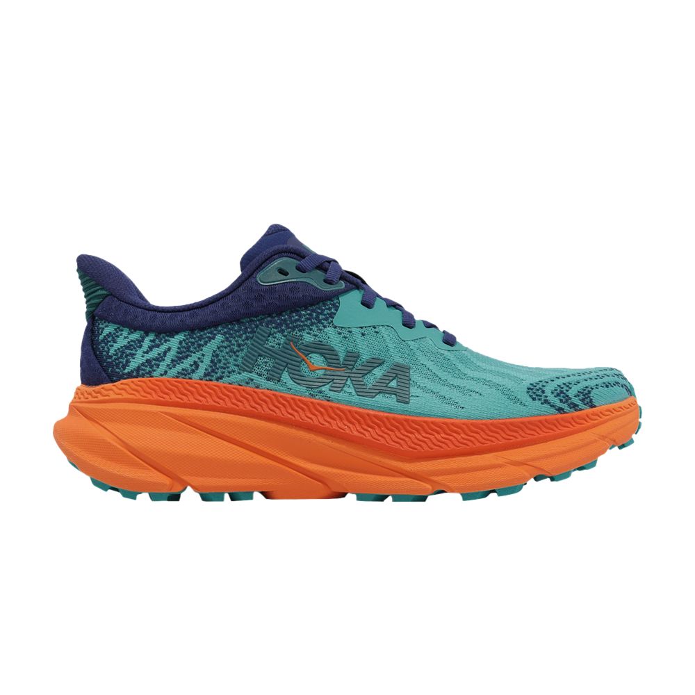 Pre-owned Hoka Wmns Challenger Atr 7 Wide 'ceramic Vibrant Orange' In Blue