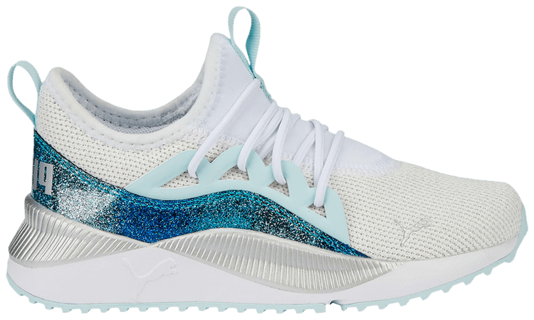 Puma Pacer Future Allure Little Kid Night Out   White Light Aqua