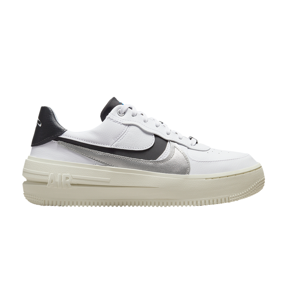 Pre-owned Nike Wmns Air Force 1 Plt.af.orm Lv8 'white Metallic Silver'