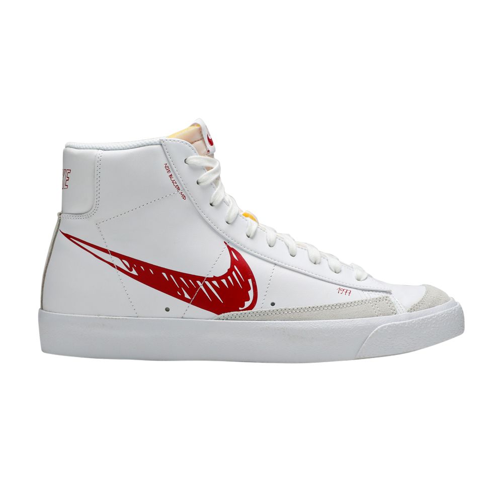 Nike Blazer Mid 77 'Sketch - Red' | White | Men's Size 7.5