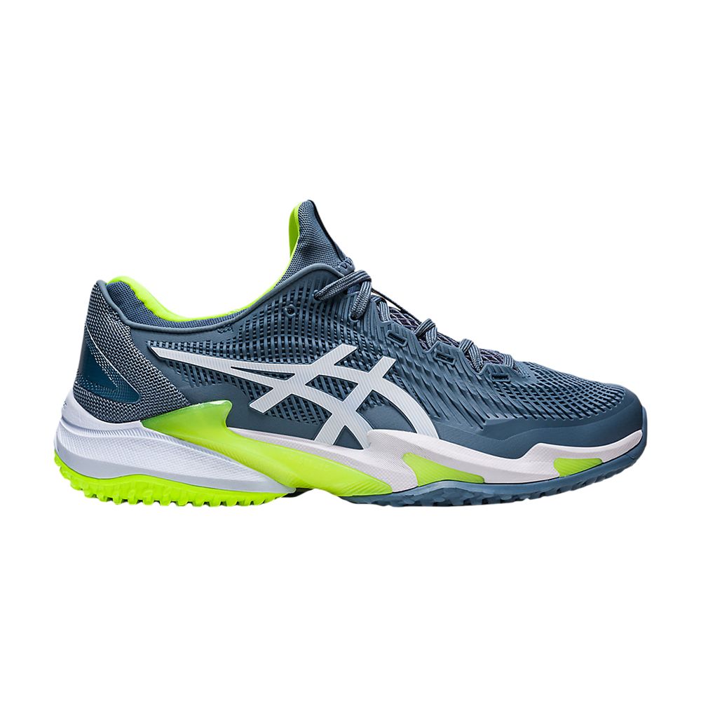 Pre-owned Asics Court Ff 3 Oc 'steel Blue Lime'