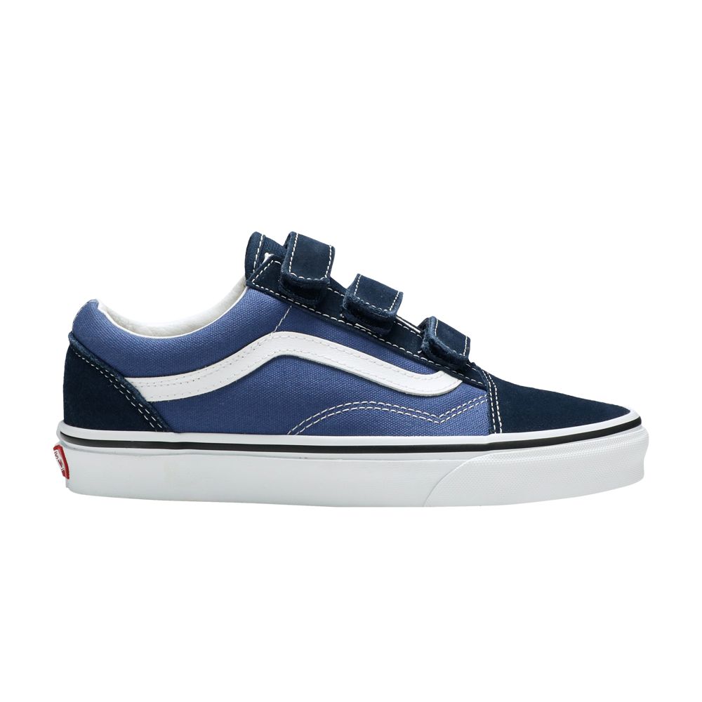 Vans Old Skool Suede Canvas Velcro 'Dress Blue' | Men's Size 6.5
