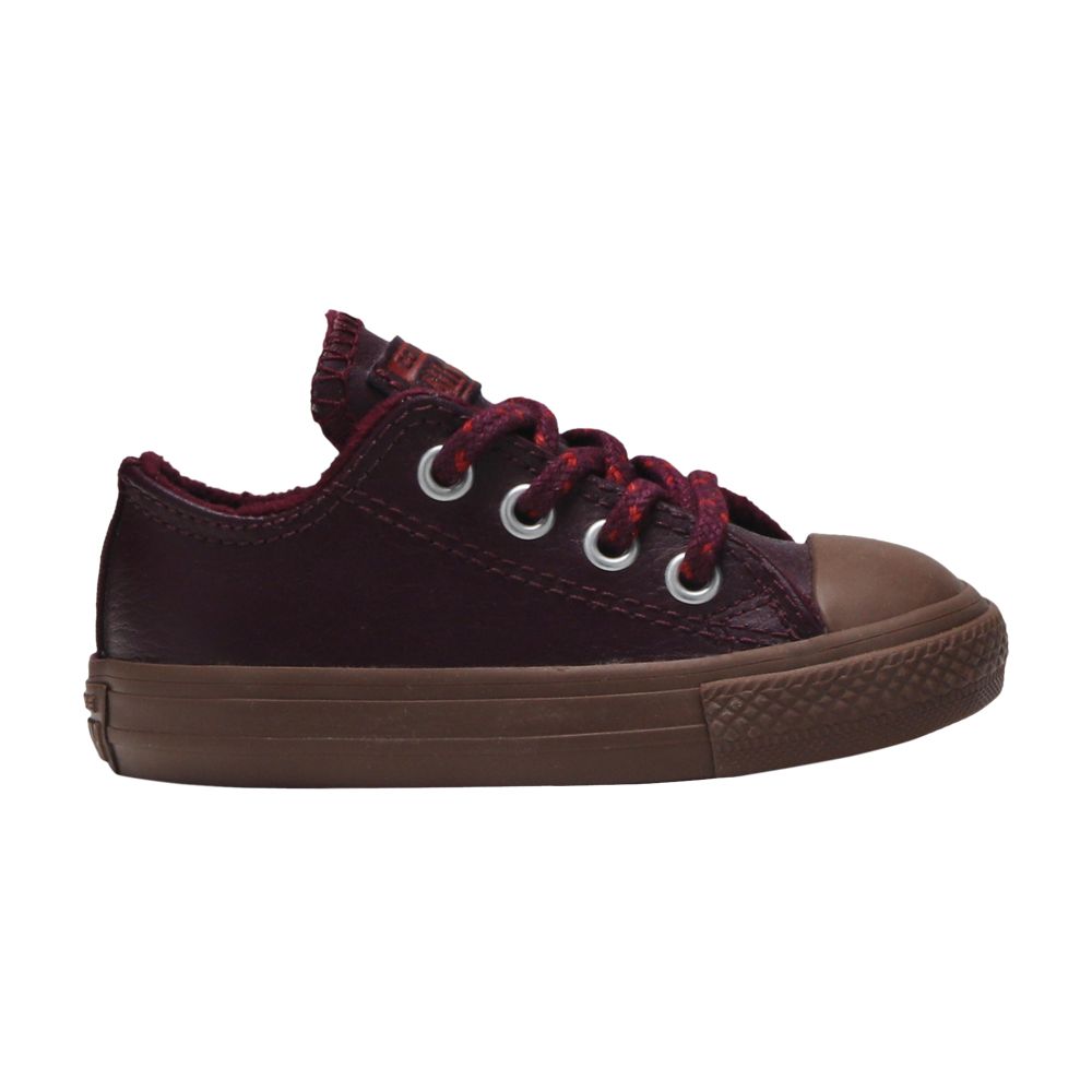 Pre-owned Converse Chuck Taylor All Star Ox 'crinkle Leather' | Red | Infant Size 5