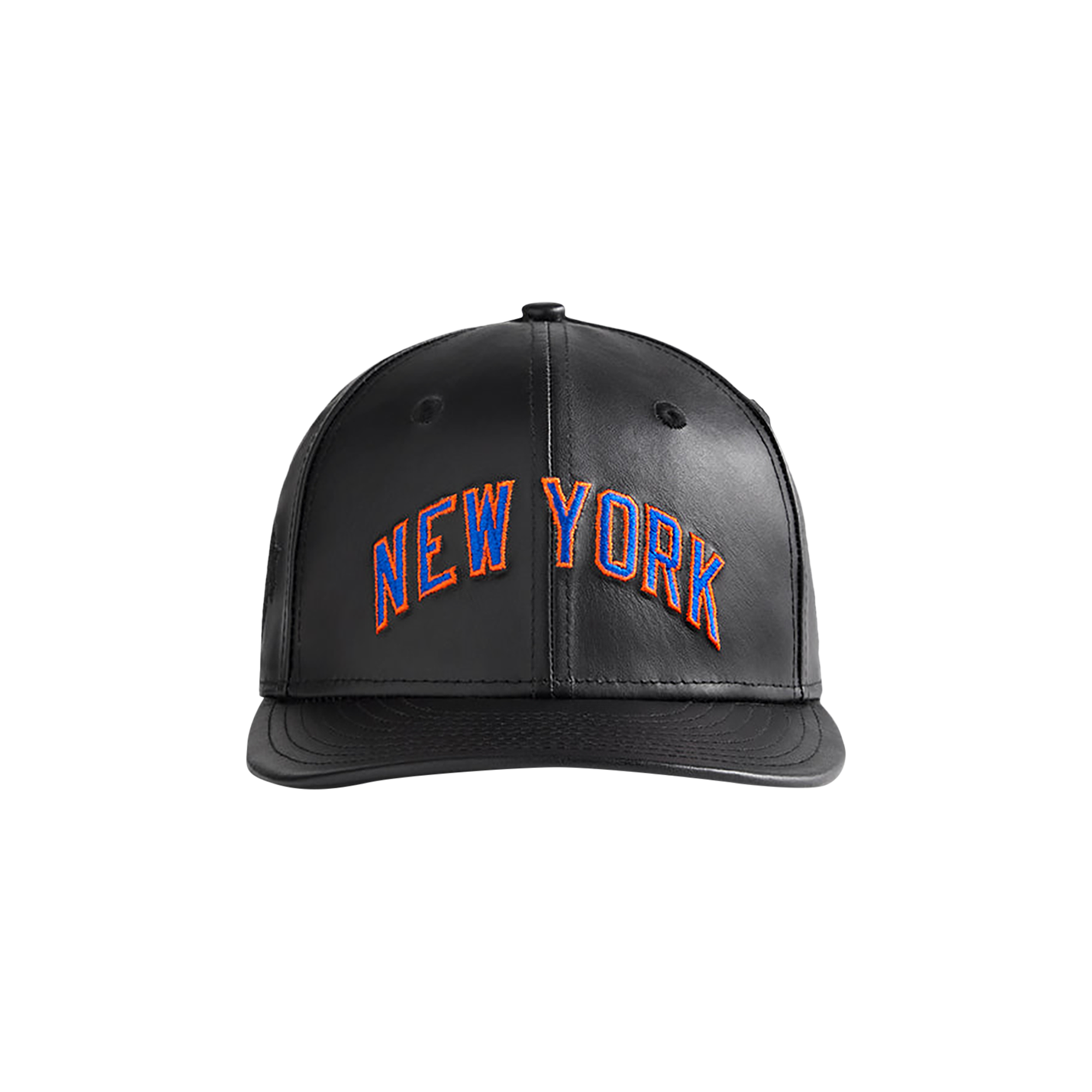 Pre-owned Kith & New Era For New York Knicks Leather 9fifty Snapback 'black'