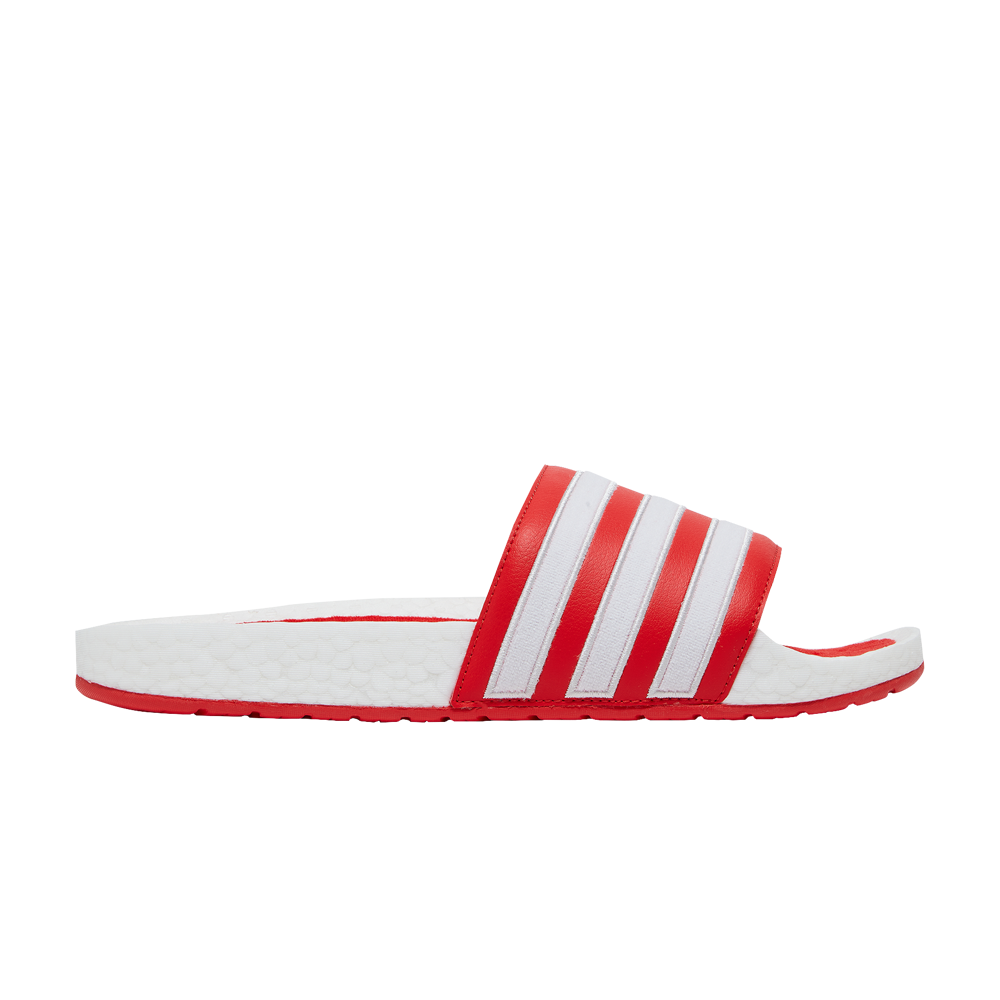 Pre-owned Adidas Originals Adilette Boost Slide 'white Red'