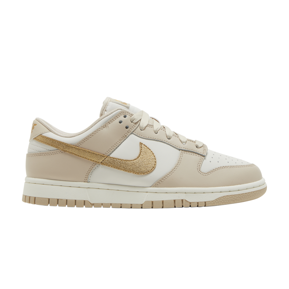 Pre-owned Nike Wmns Dunk Low 'gold Swoosh' In White