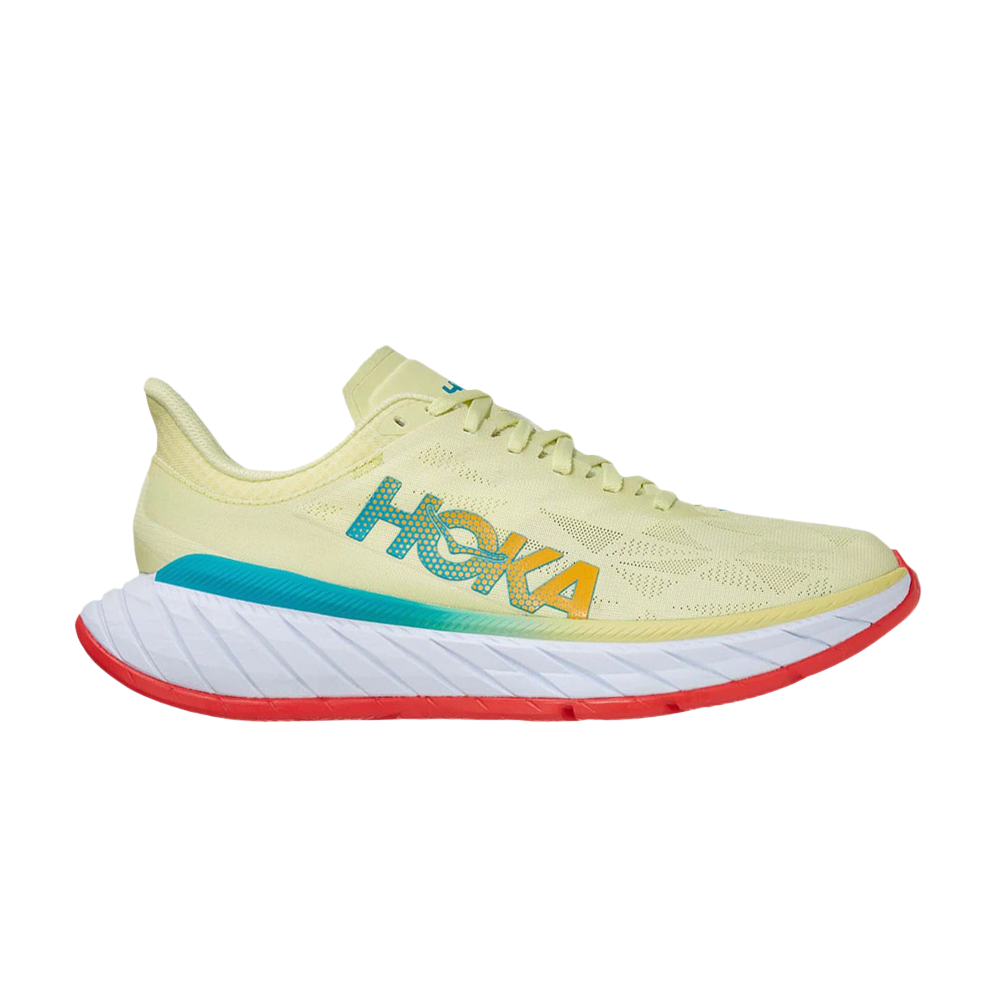 Pre-owned Hoka One One Carbon X 2 'luminary Green Hot Coral'