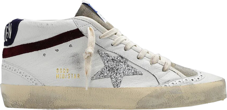 Buy Golden Goose Wmns Mid Star 'White Silver Glitter' - GWF00122 ...