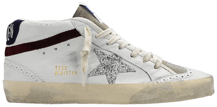 Buy Golden Goose Wmns Mid Star 'White Silver Glitter' - GWF00122 ...