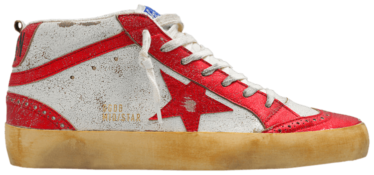 Golden Goose Wmns Mid Star 'Wave Sparkle - Red'