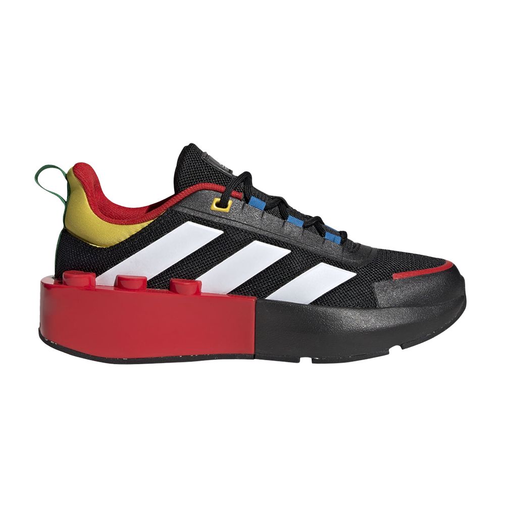 Pre-owned Adidas Originals Adidas Lego X Tech Runner Big Kid 'black Red' | Kid's Size 7