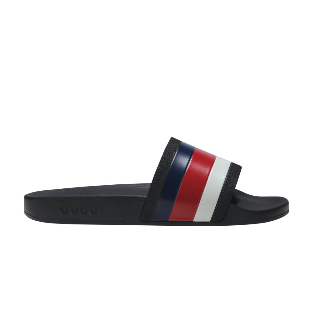 Gucci Pursuit '72 Slide 'Blue White Stripe' | Black | Men's Size 8.5