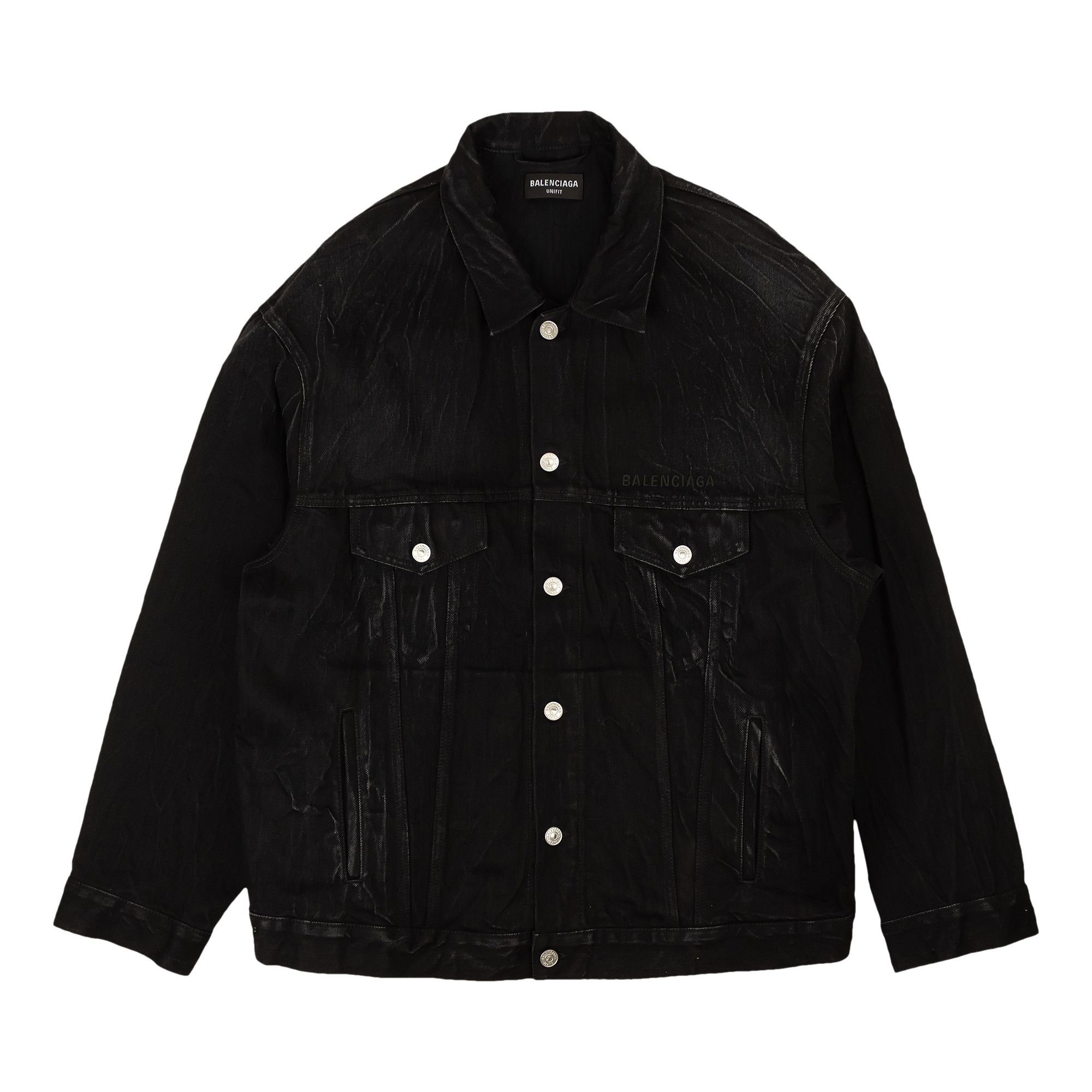 Pre-owned Balenciaga Paris Oversized Denim Jacket 'black' | Men's Size 48