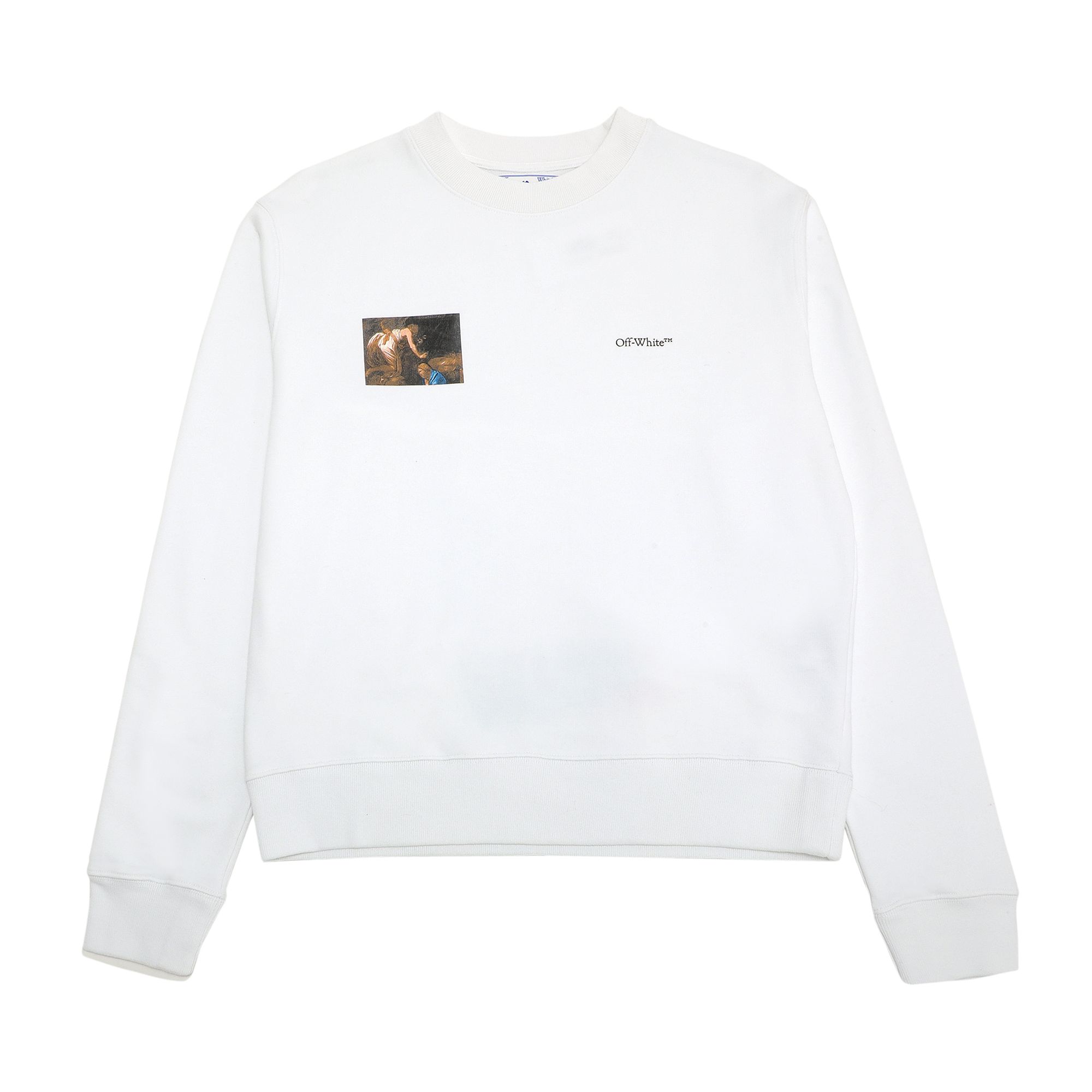 Off-White Caravaggio Angel Slim Crewneck 'White/Black' | Men's Size L