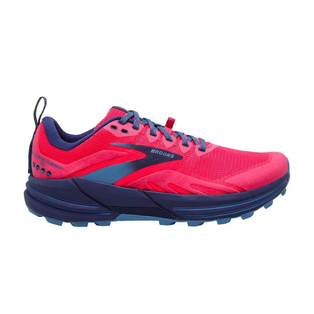 Pre-owned Brooks Wmns Cascadia 16 B Wide 'pink Cobalt'