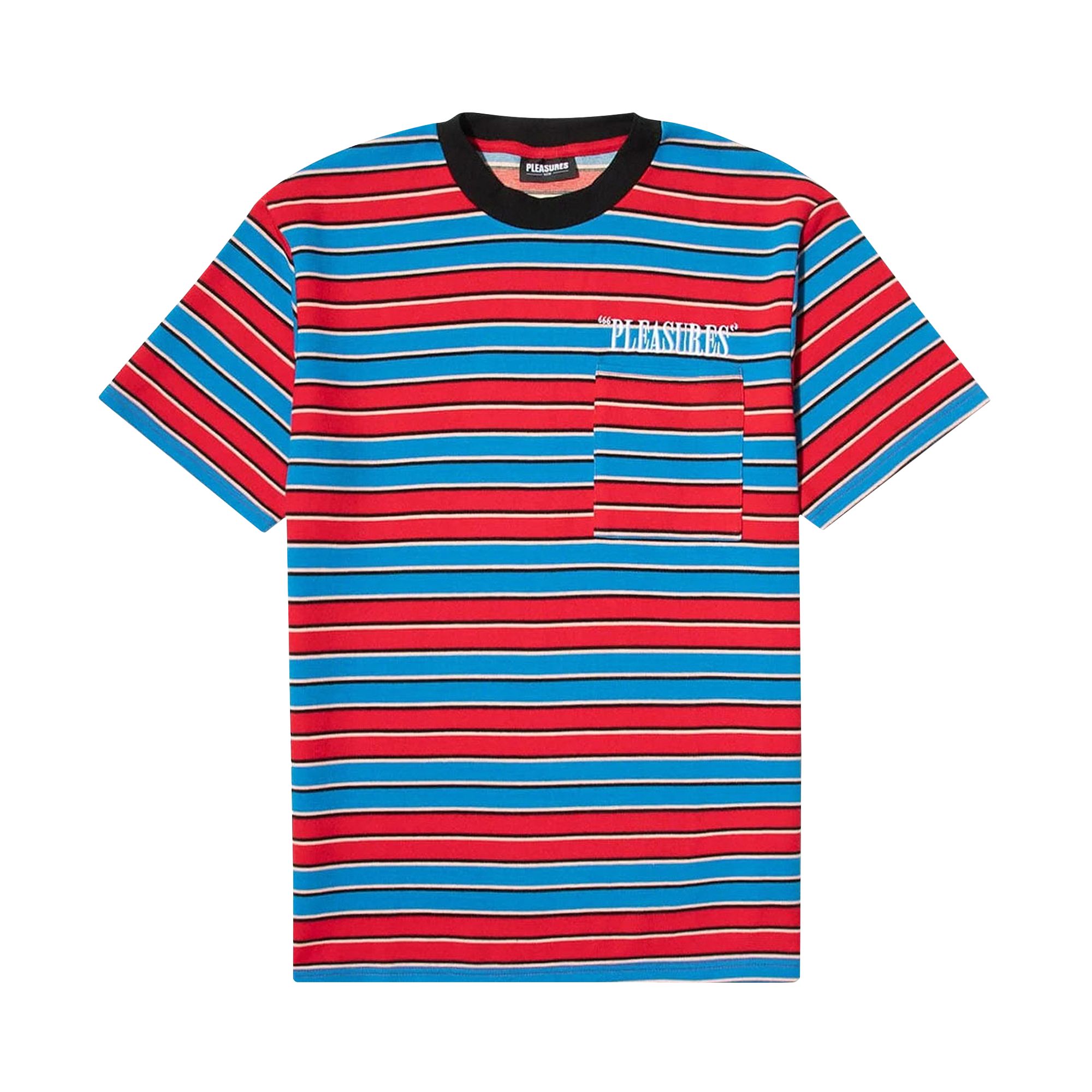 Pre-owned Pleasures Chainsmoke Stripe Shirt 'blue/maroon' | Multi-color | Men's Size L