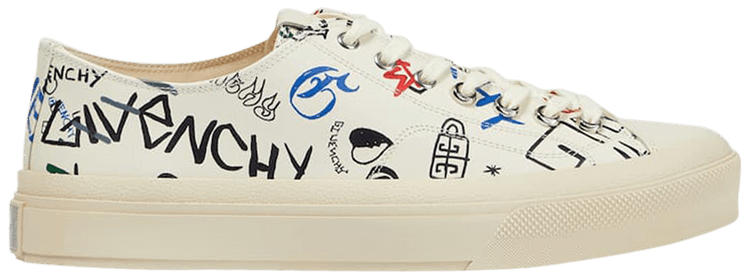 Givenchy City Printed Leather Low Scribbled
