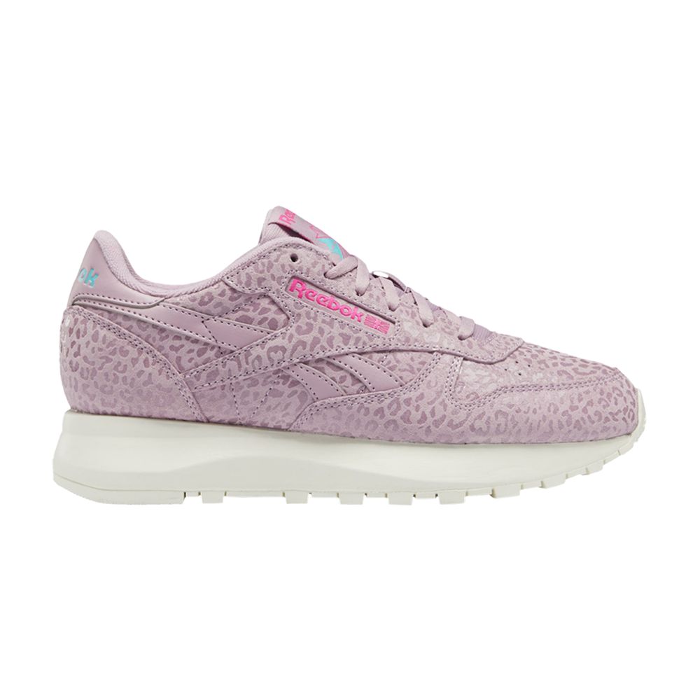 Pre-owned Reebok Wmns Classic Leather Sp 'infused Lilac Leopard' In Purple