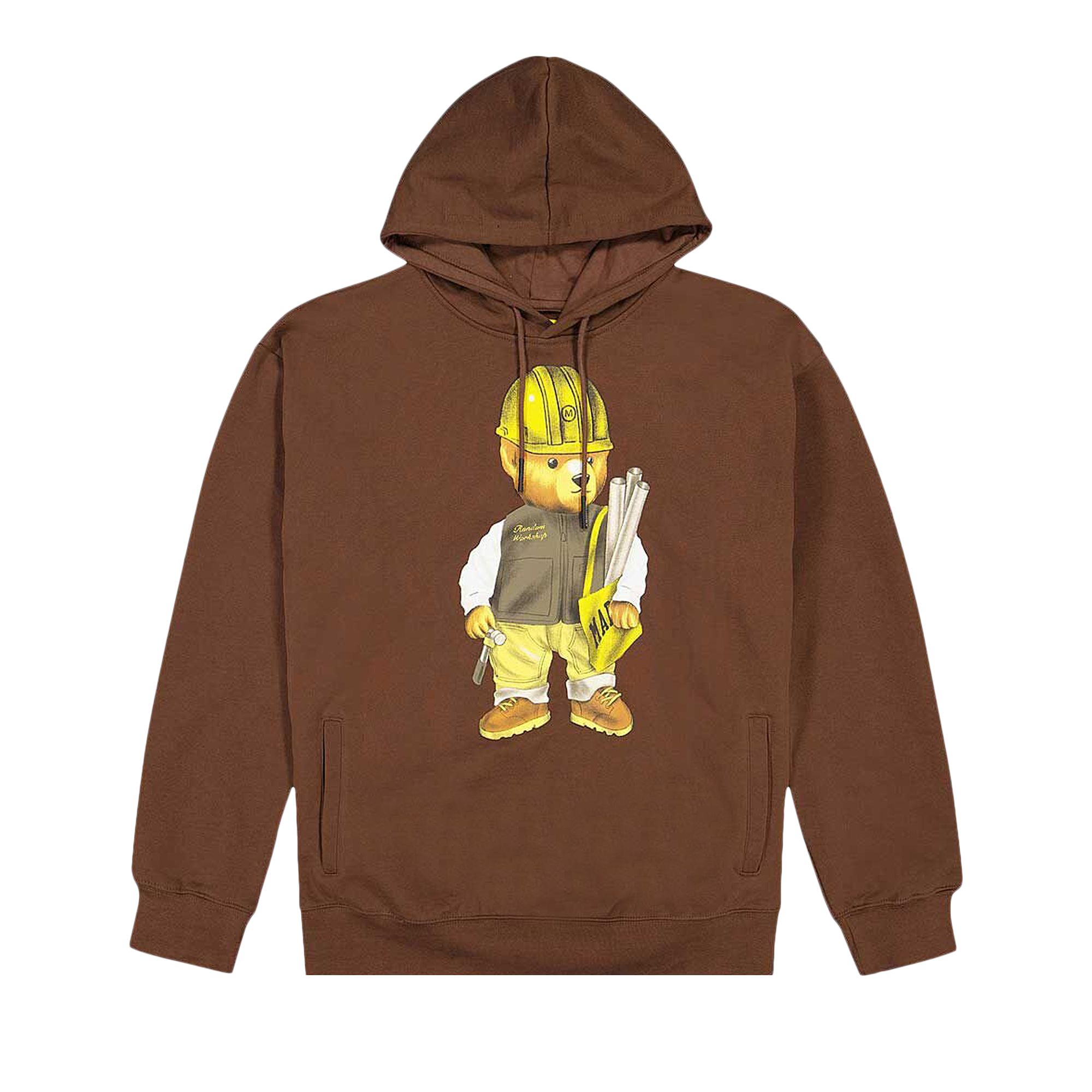 Pre-owned Market Workshop Bear Hoodie 'brown'