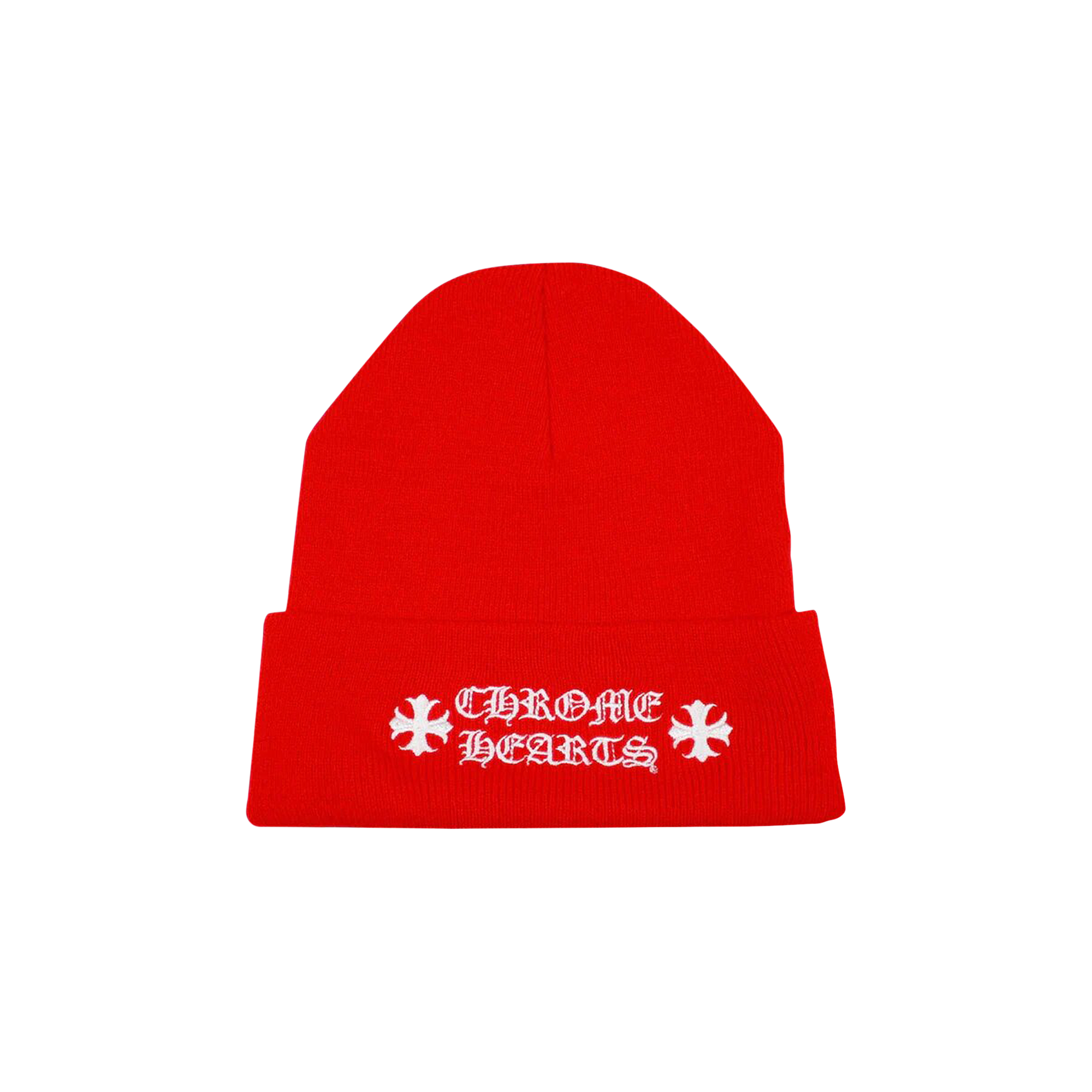 Pre-owned Chrome Hearts Logo Beanie 'red'
