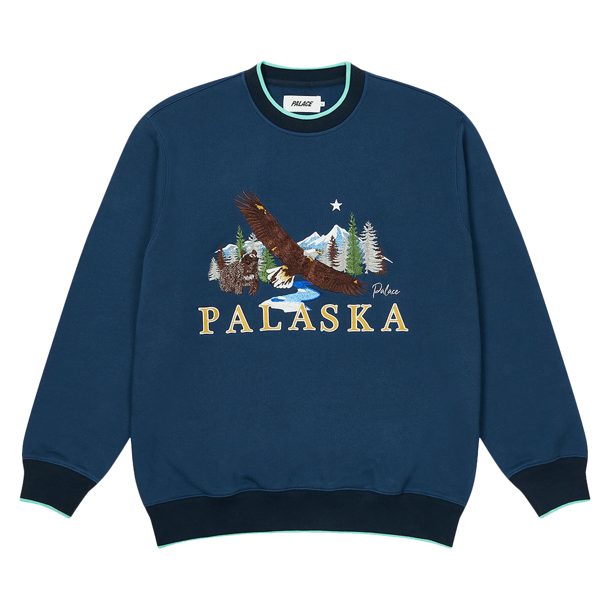 Pre-owned Palace Palaska Emb Crew 'blue' | Men's Size L