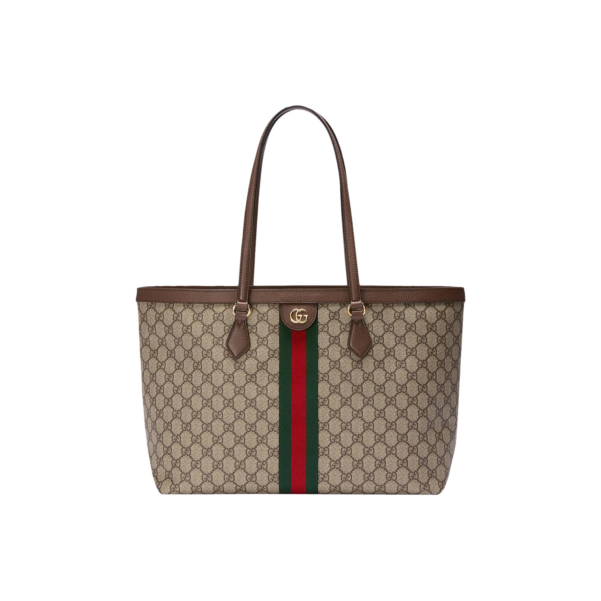 Pre-owned Gucci Ophidia Gg Medium Tote 'beige/ebony' In Tan