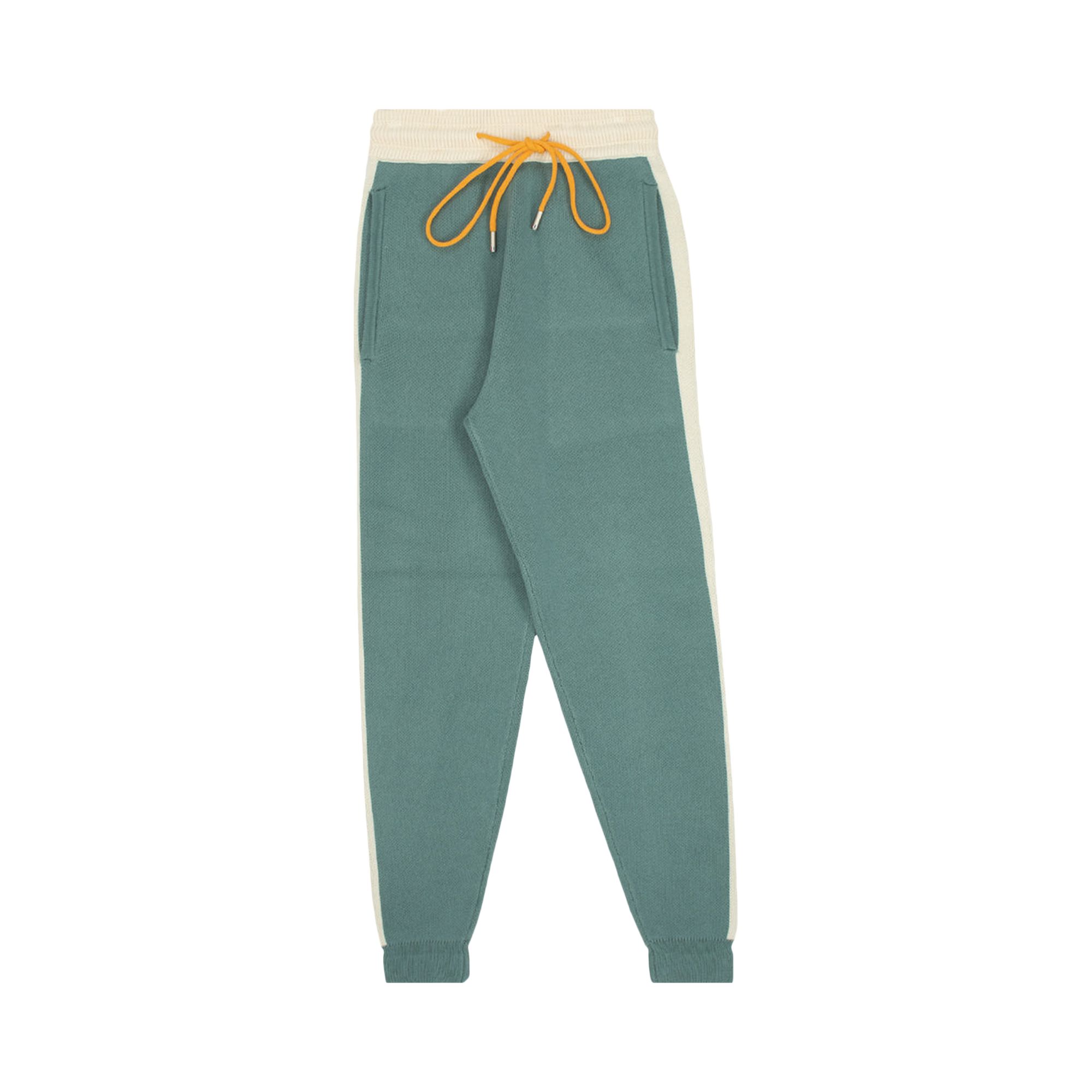 Pre-owned Rhude Rb Knit Track Pant 'ivory/sage' | White | Men's Size Xs
