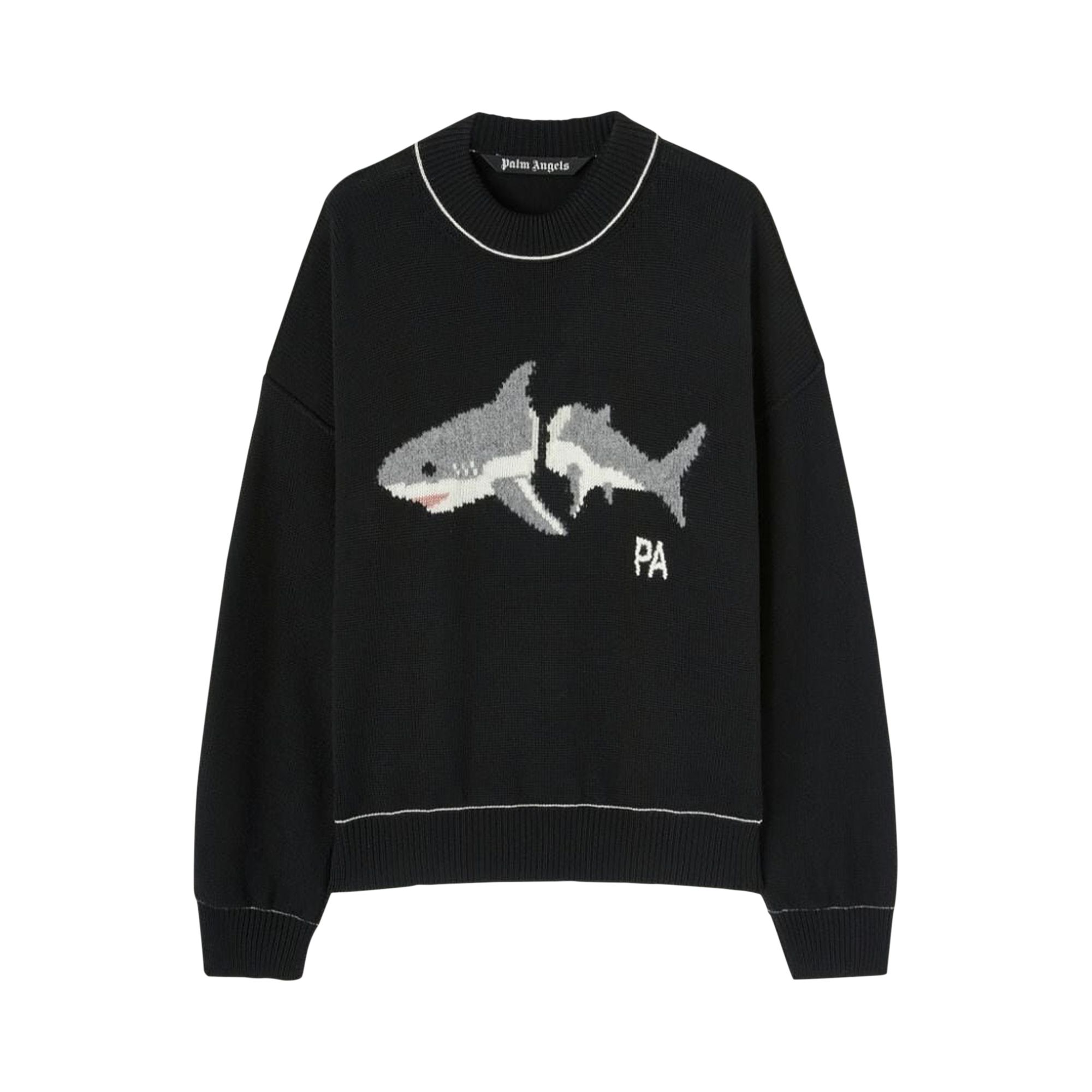 Pre-owned Palm Angels Shark Sweater 'black'