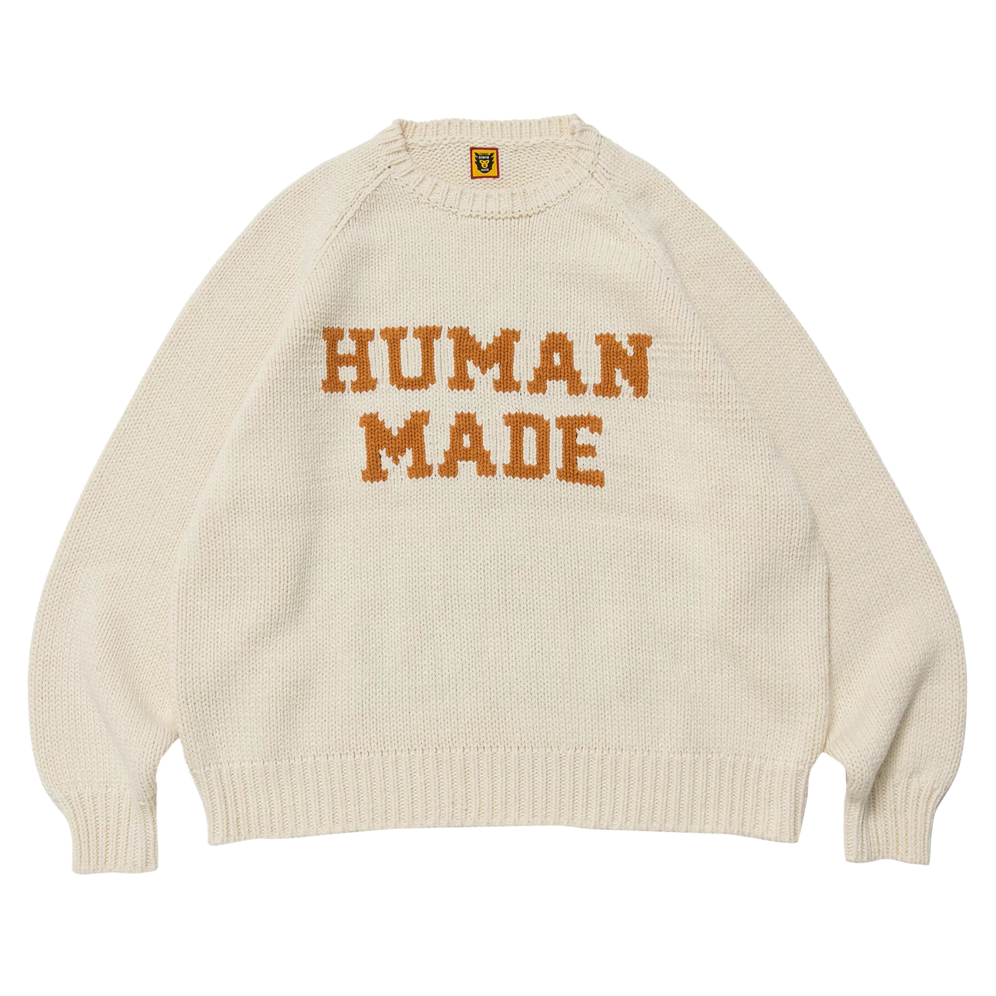 Pre-owned Human Made Raglan Knit Sweater 'white'