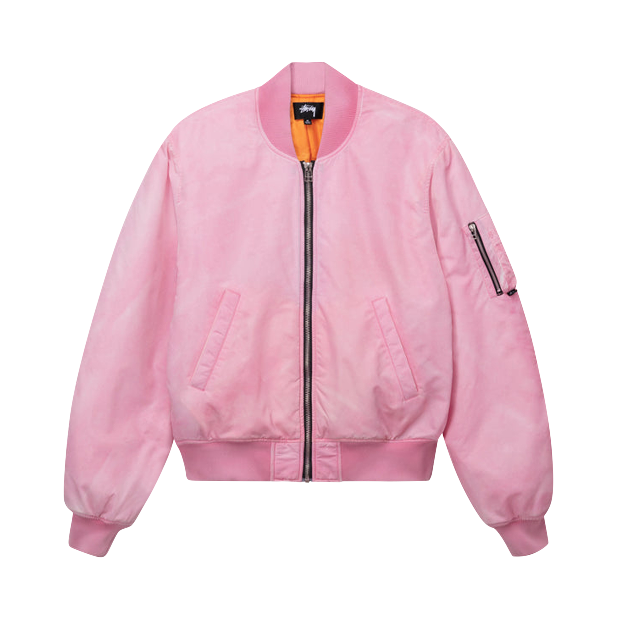 Pre-owned Stussy Dyed Nylon Bomber 'pink'
