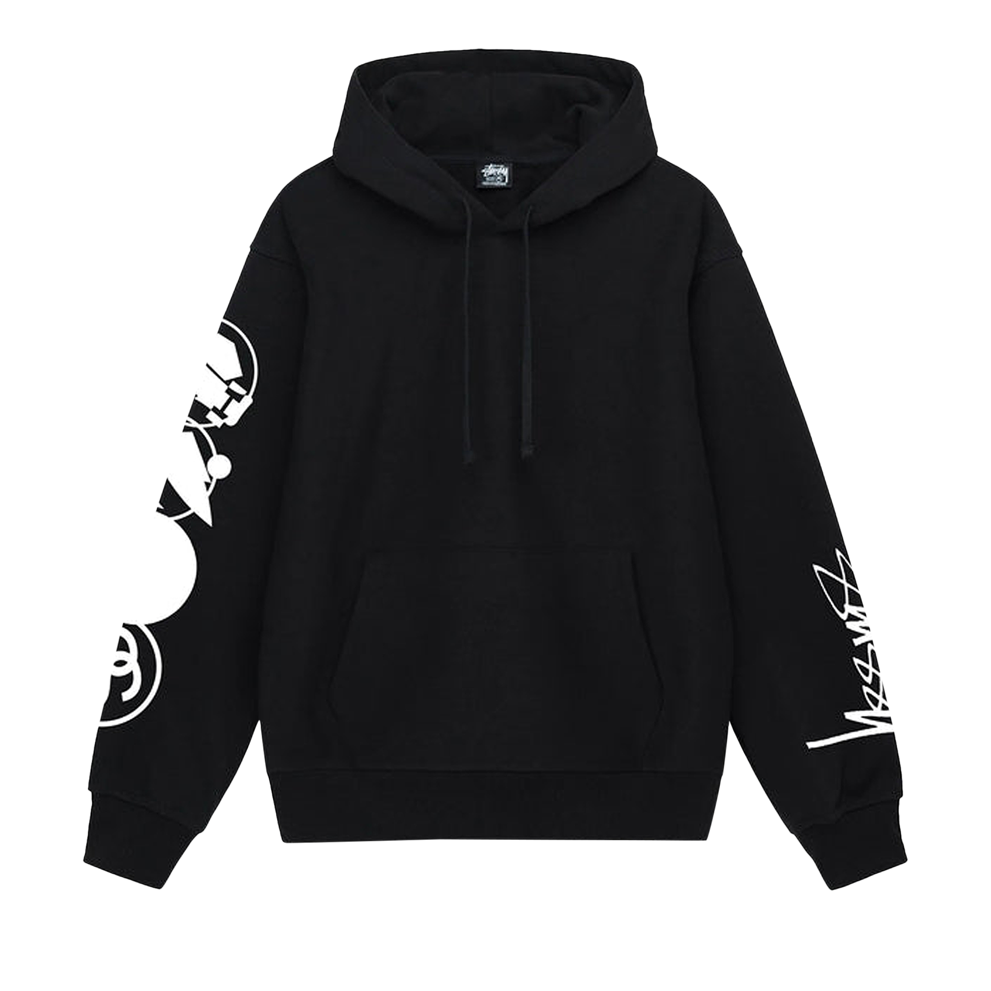 Pre-owned Stussy Stacked Pigment Dyed Hoodie 'black'