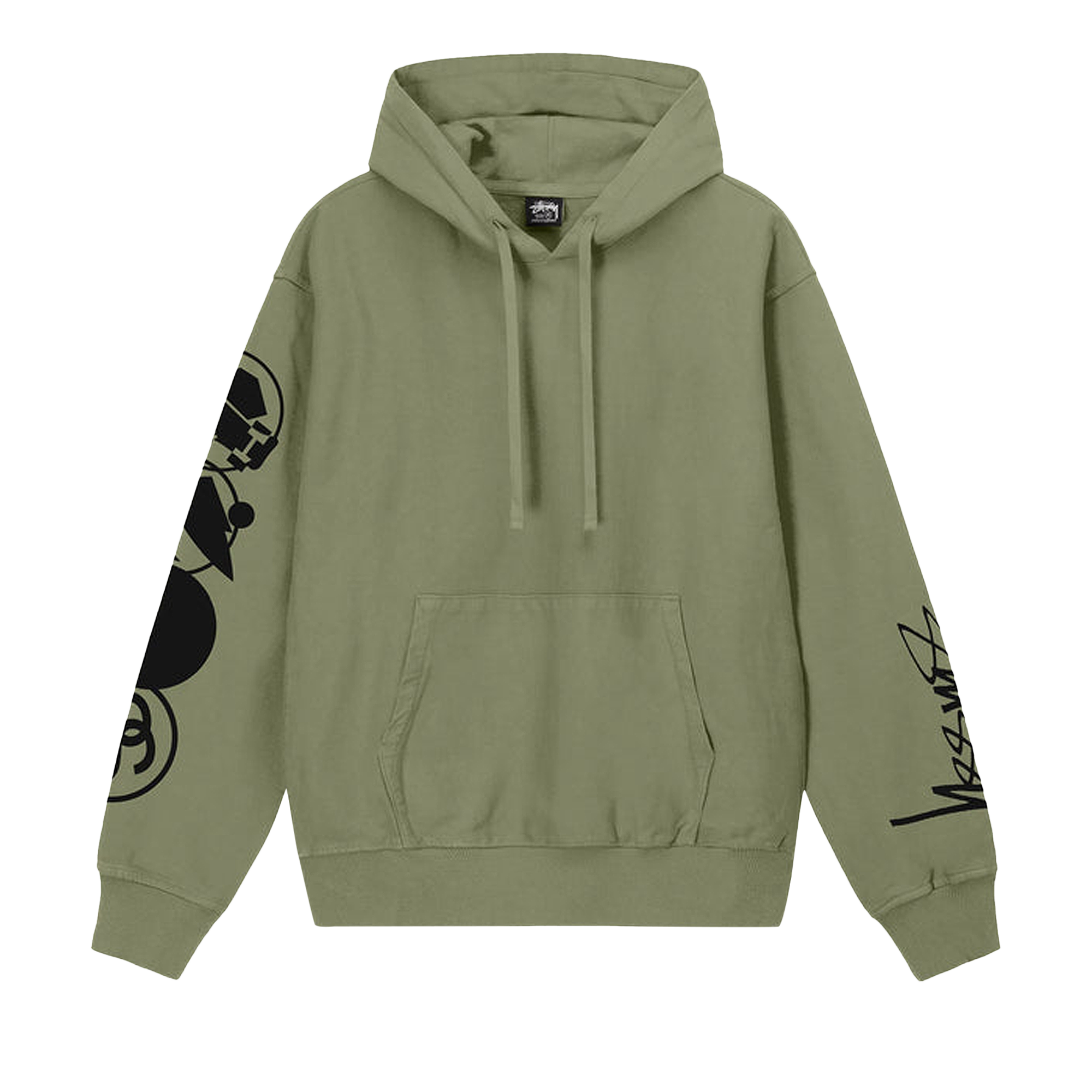 Pre-owned Stussy Stacked Pigment Dyed Hoodie 'artichoke' In Green