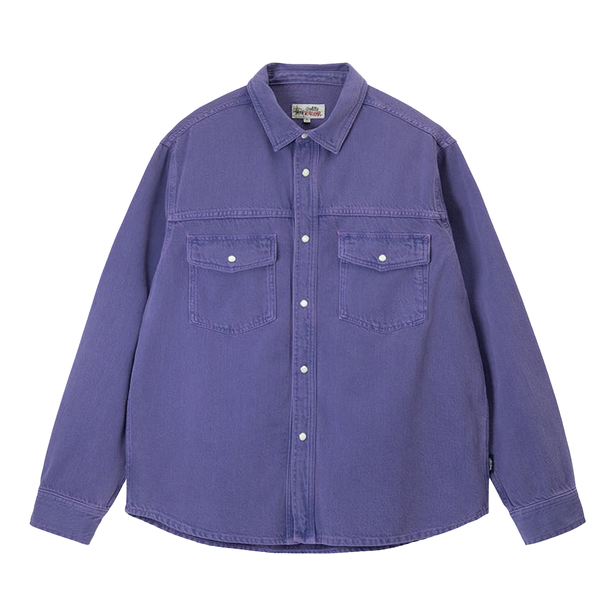 Pre-owned Stussy Double Dye Western Shirt 'purple'