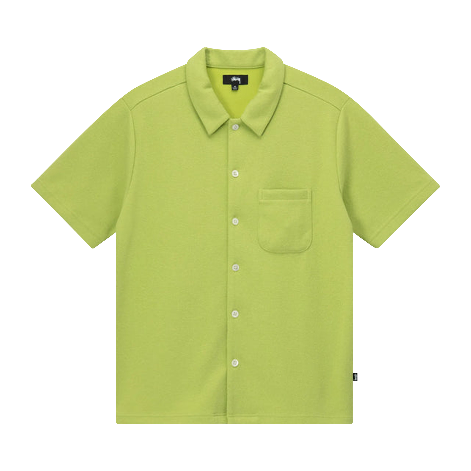 Pre-owned Stussy Crepe Jersey Shirt 'lime' In Green