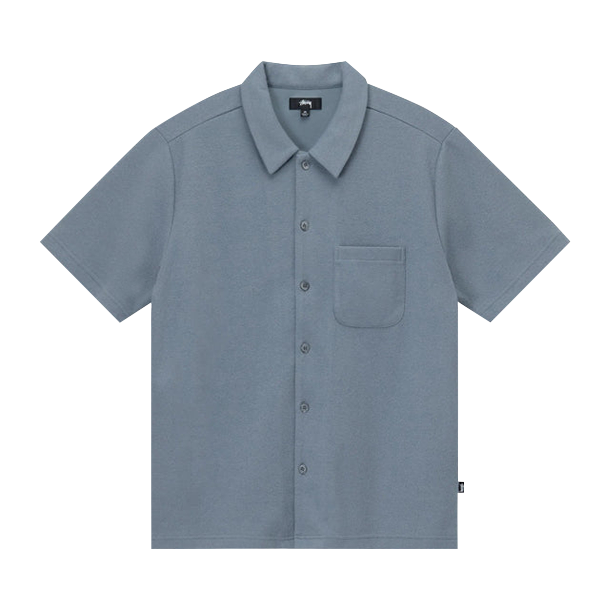 Pre-owned Stussy Crepe Jersey Shirt 'slate' In Grey