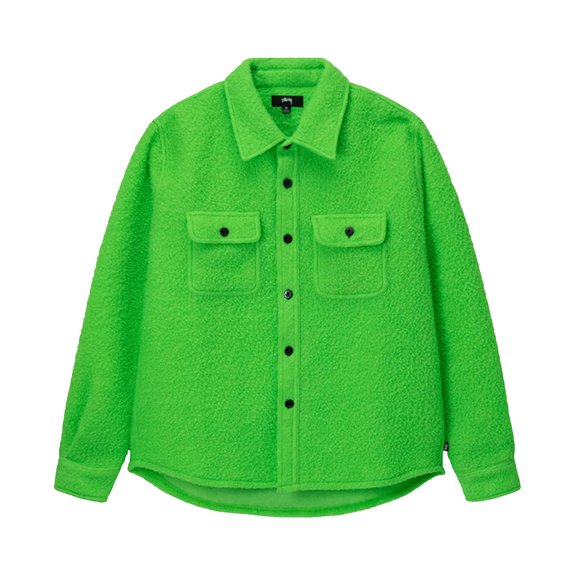 Pre-owned Stussy Casentino Wool Cpo Shirt 'lime' In Green