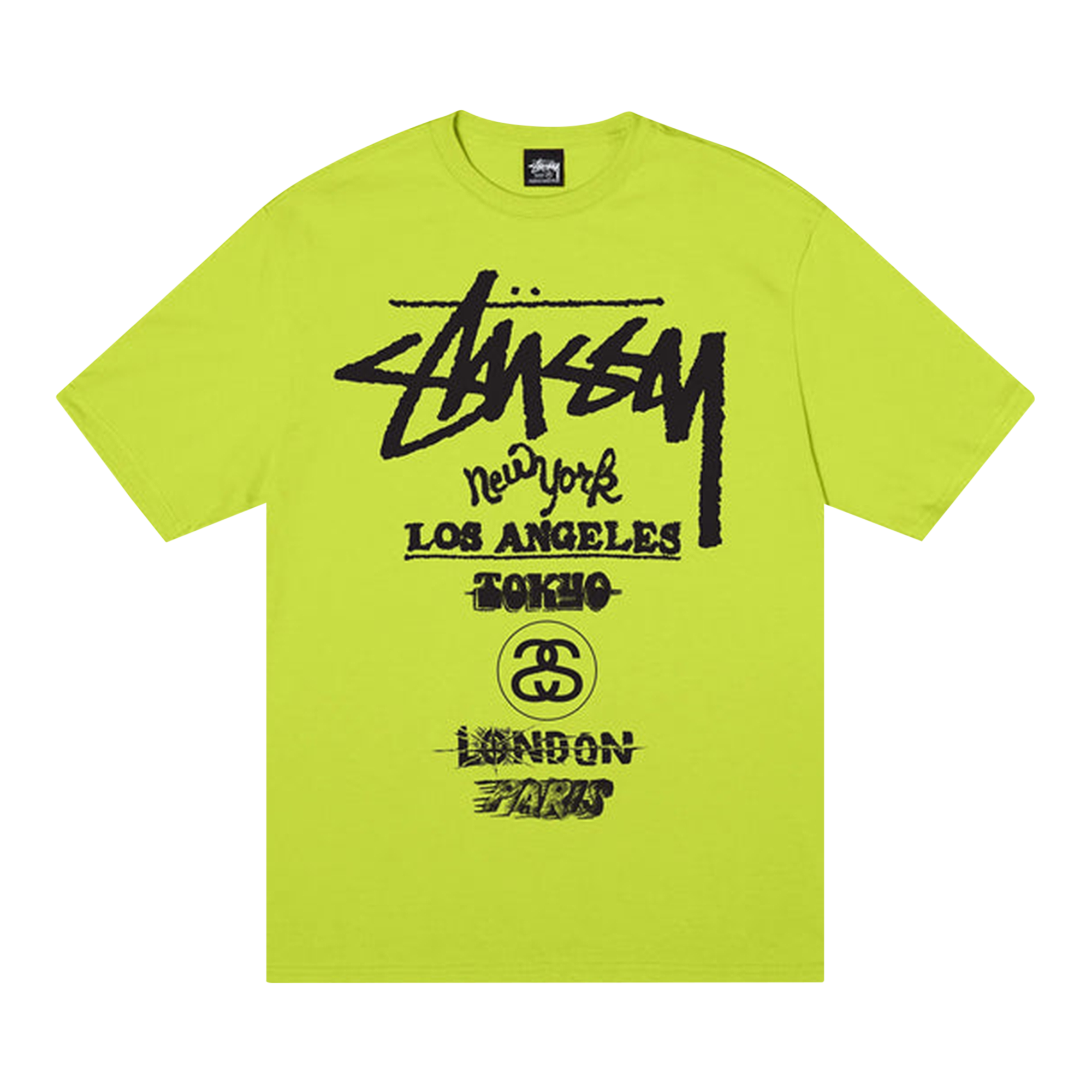 Pre-owned Stussy Tour Tee 'keylime' In Green