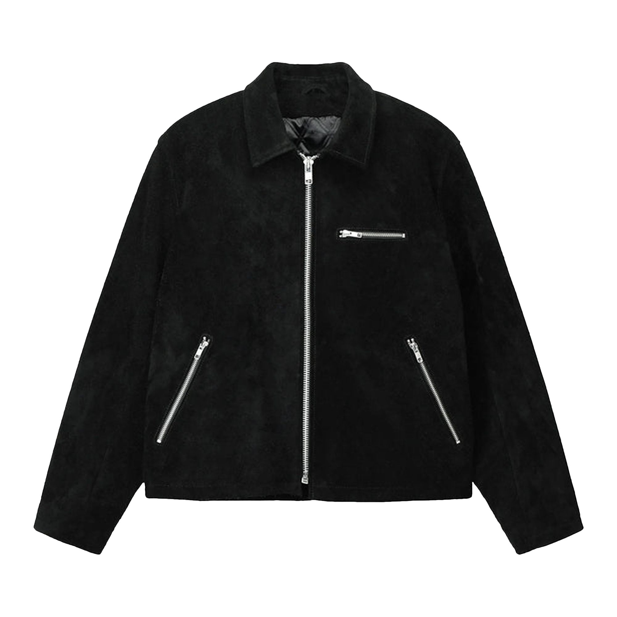 Pre-owned Stussy 8 Ball Suede Bing Jacket 'black'
