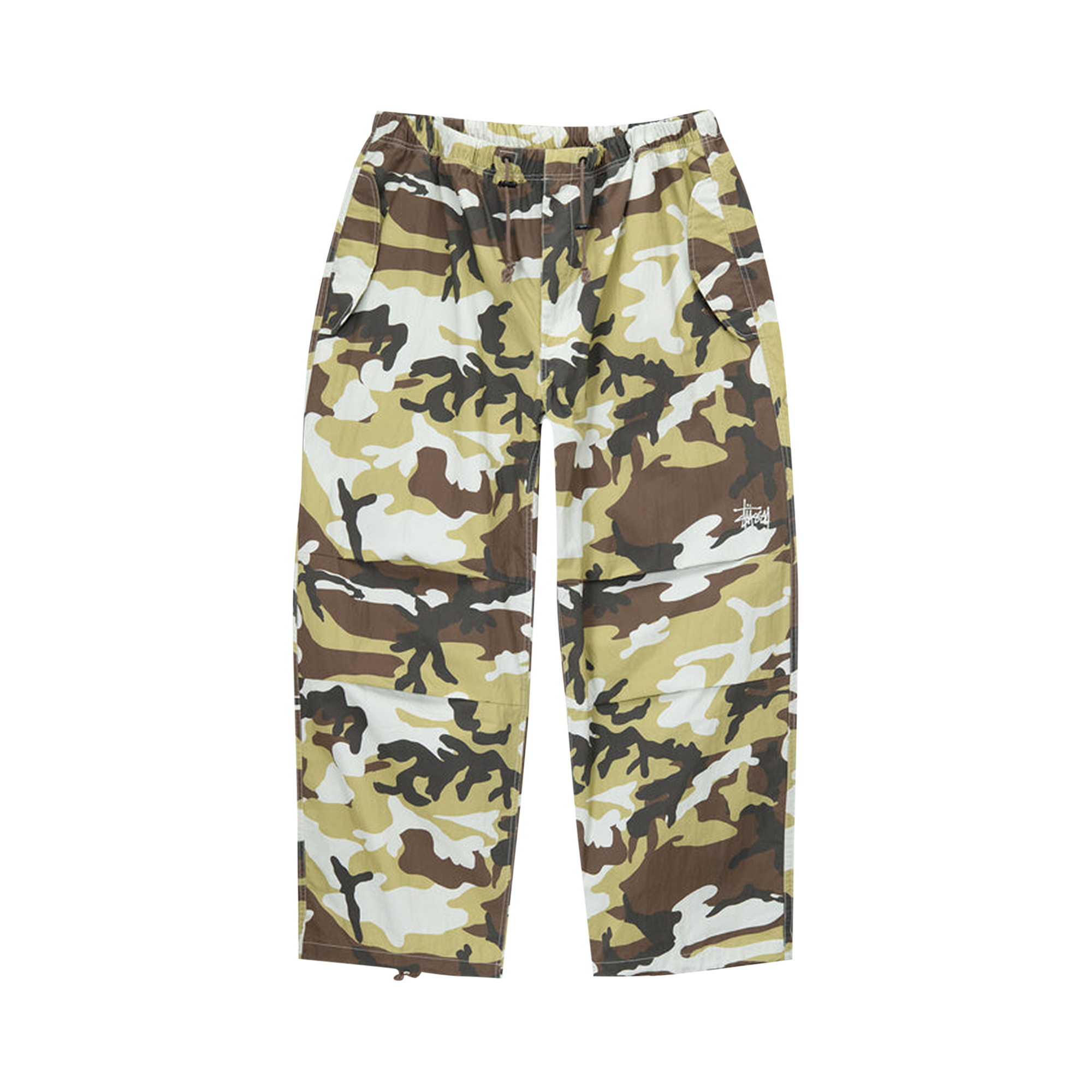 Pre-owned Stussy Nyco Printed Over Trousers 'brown Camo'