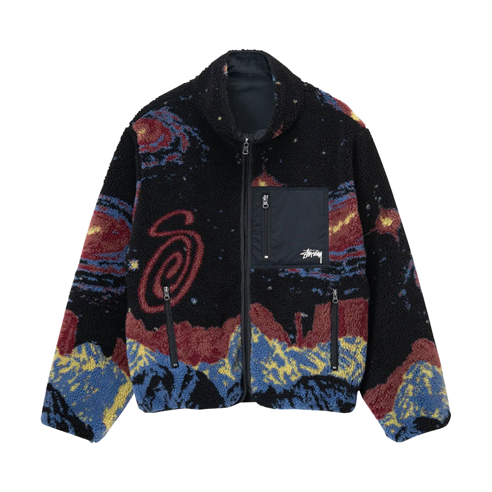 Pre-owned Stussy Cosmos Reversible Jacket 'multicolor' In Multi-color