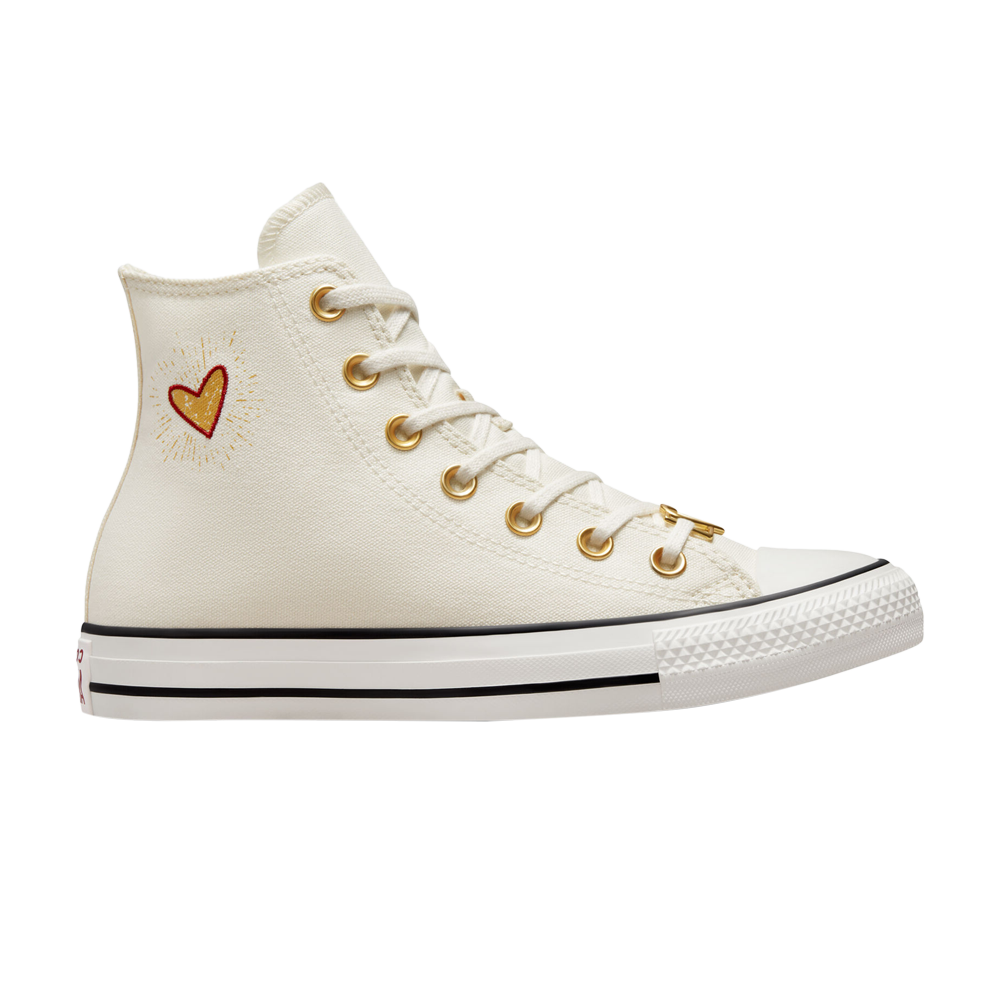 Pre-owned Converse Wmns Chuck Taylor All Star High 'valentine's Day 2023 - Vintage White' In Cream