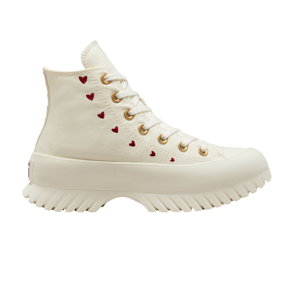 Pre-owned Converse Wmns Chuck Taylor All Star Lugged 2.0 Platform High 'valentine's Day 2023' In Cream