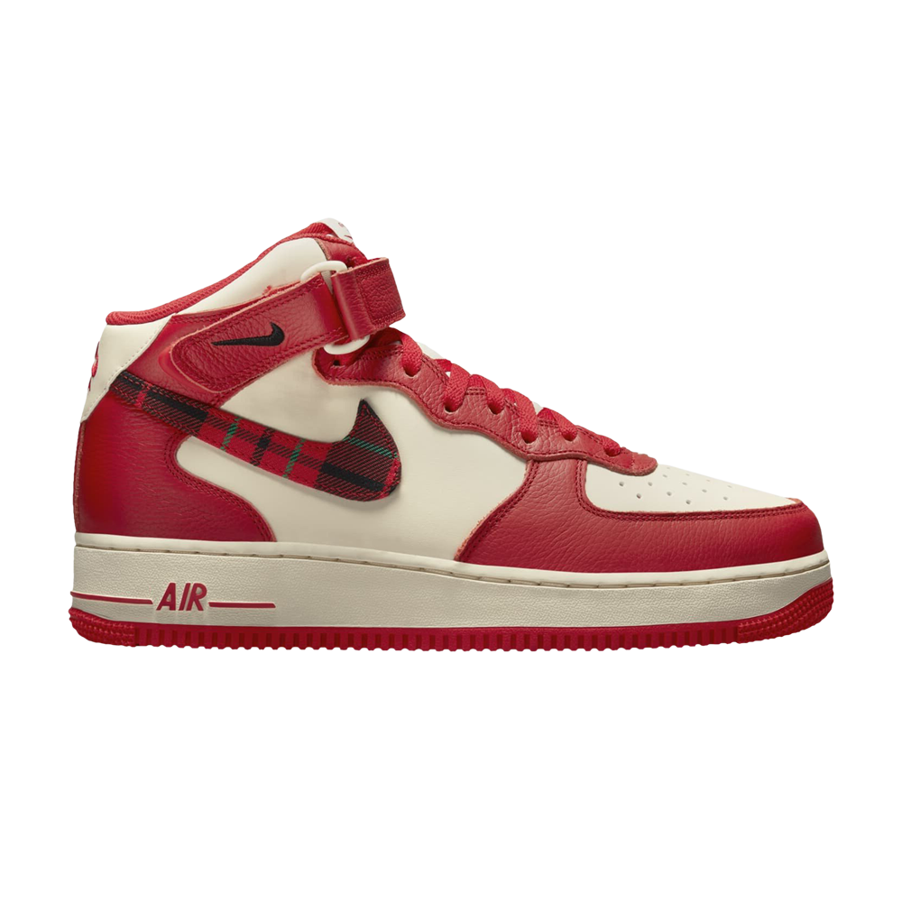 Pre-owned Nike Air Force 1 Mid '07 Lx 'red Plaid'