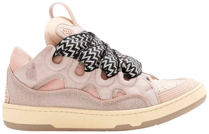 Buy Lanvin Curb Leather and Glitter Sneakers 'Pale Pink' FM SKRK11