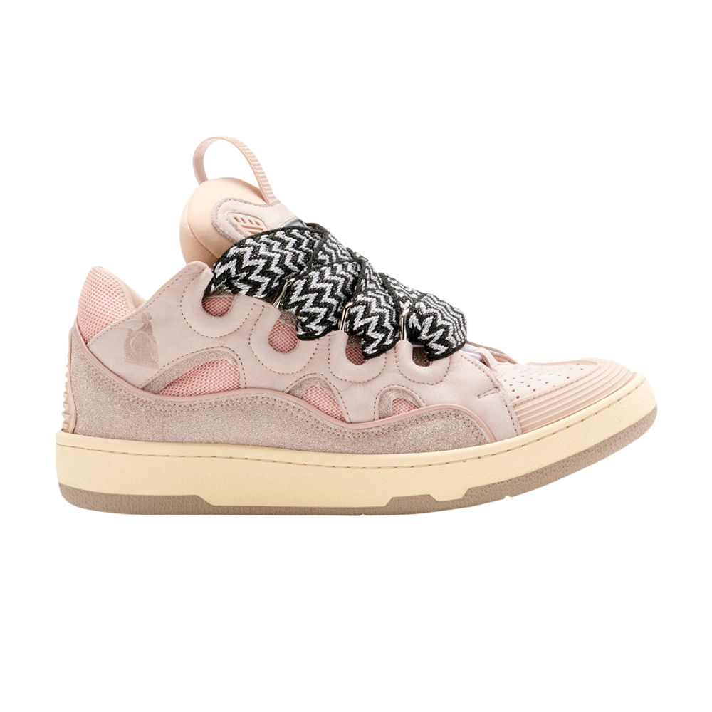 Lanvin Lanvin Curb Leather and Glitter Sneakers 'Pale Pink' | Men's Size 41